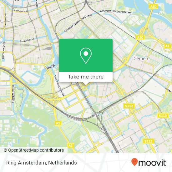 Ring Amsterdam, 1114 Amsterdam-Duivendrecht Karte