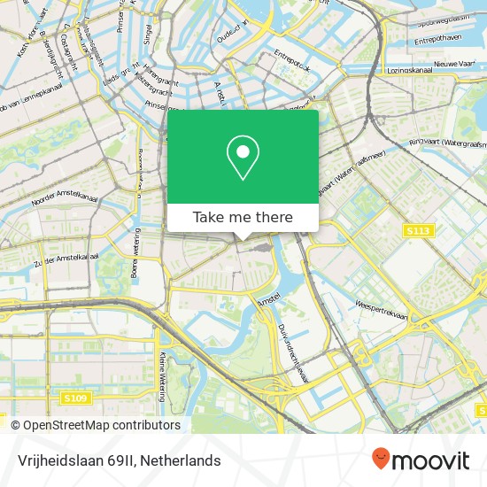 Vrijheidslaan 69II, Vrijheidslaan 69II, 1079 KG Amsterdam, Nederland map