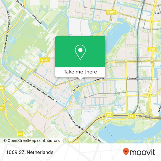 1069 SZ, 1069 SZ Amsterdam, Nederland Karte