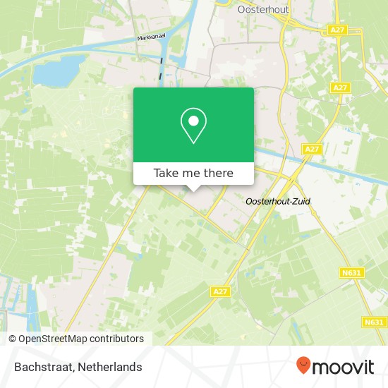 Bachstraat, 4904 LL Oosterhout map