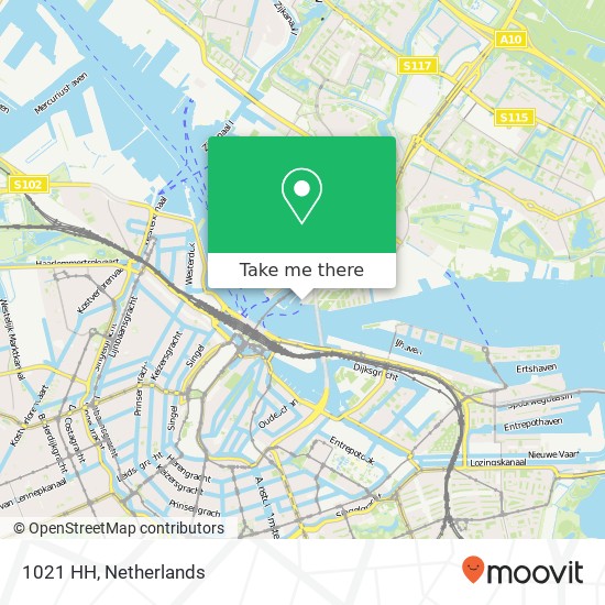 1021 HH, 1021 HH Amsterdam, Nederland Karte