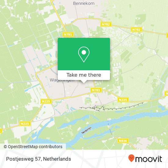 Postjesweg 57, 6706 BS Wageningen map