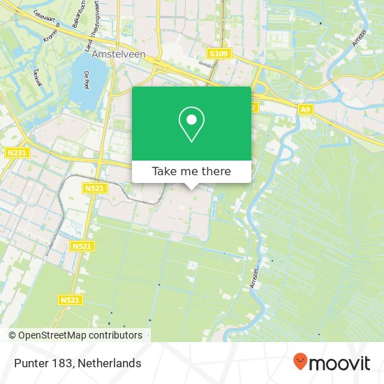 Punter 183, 1186 PR Amstelveen Karte