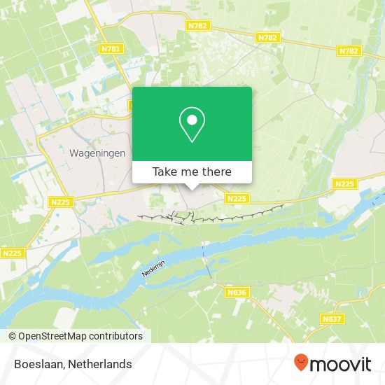 Boeslaan, Boeslaan, 6703 Wageningen, Nederland Karte