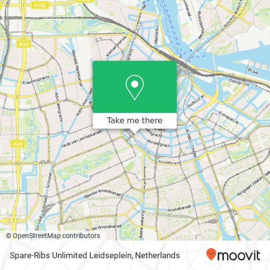 Spare-Ribs Unlimited Leidseplein, Leidseplein 11 map