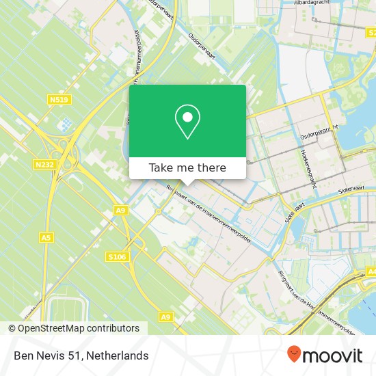 Ben Nevis 51, 1060 NN Amsterdam Karte