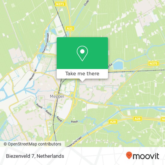 Biezenveld 7, 7943 MB Meppel map