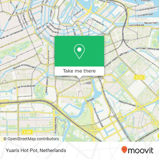 Yuan's Hot Pot, Rijnstraat 51 map