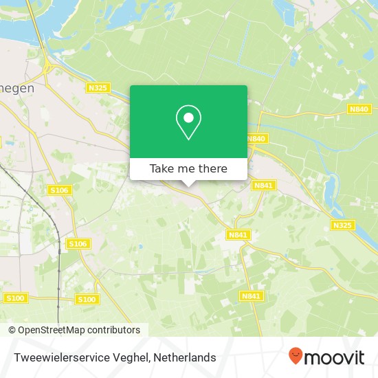 Tweewielerservice Veghel, Prins Bernhardlaan 20 map