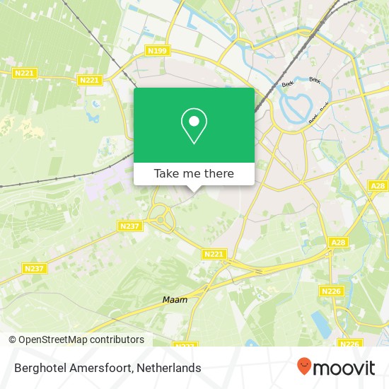 Berghotel Amersfoort, Utrechtseweg 225 Karte