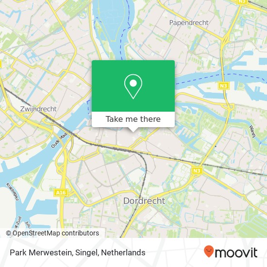 Park Merwestein, Singel map