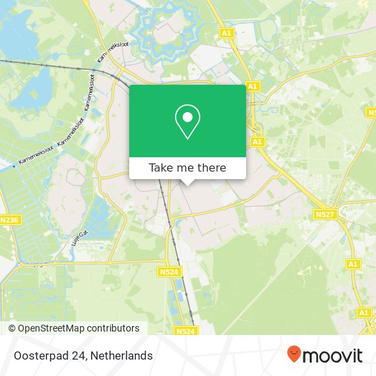 Oosterpad 24, 1402 ND Bussum map