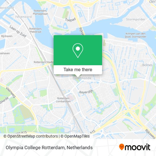 Olympia College Rotterdam map