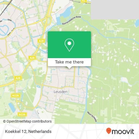 Koekkel 12, 3831 PW Leusden Karte