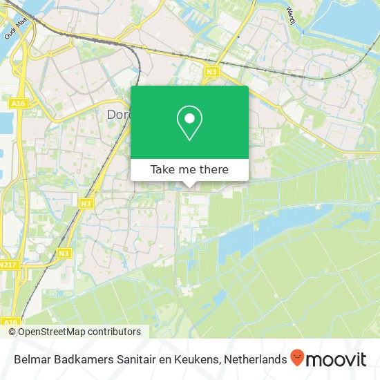 Belmar Badkamers Sanitair en Keukens, Stevensweg 109 map