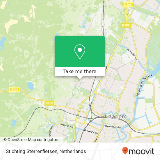 Stichting Sterrenfietsen, Bloemendaalseweg 139 map