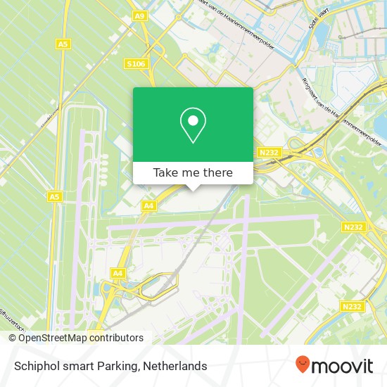 Schiphol smart Parking, Holiday Avenue Karte
