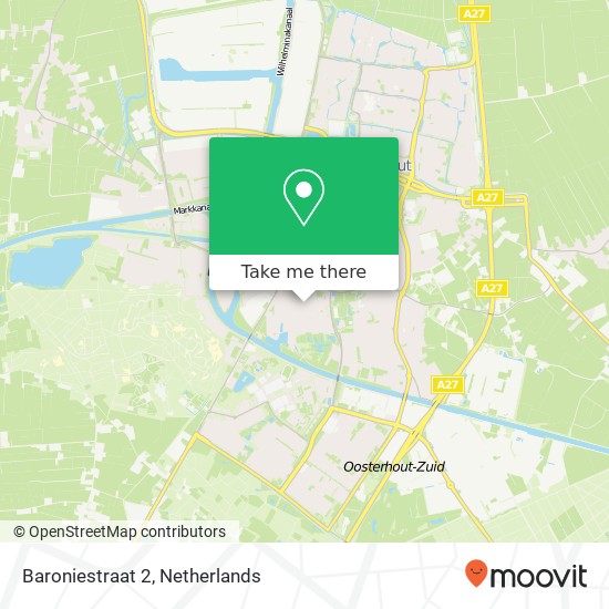Baroniestraat 2, 4902 BG Oosterhout Karte