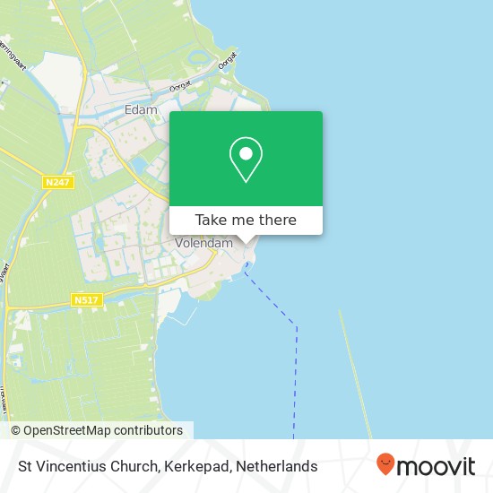 St Vincentius Church, Kerkepad map