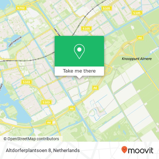 Altdorferplantsoen 8, 1328 VN Almere-Stad Karte