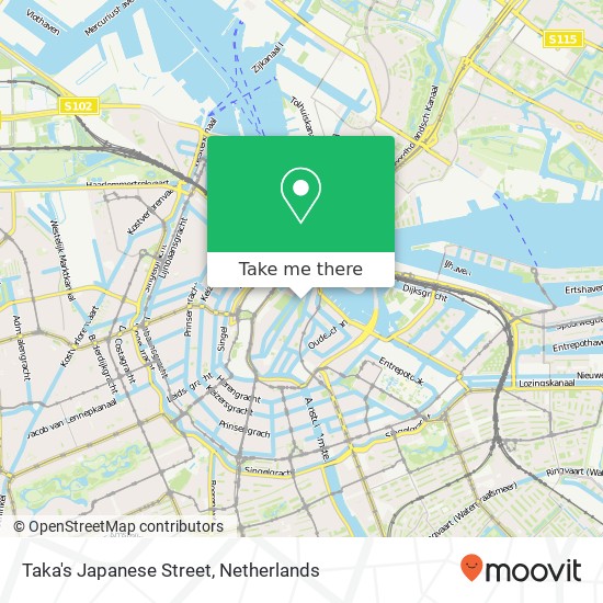 Taka's Japanese Street, Zeedijk 83 map