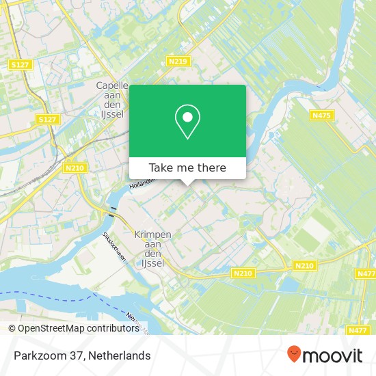 Parkzoom 37, 2922 CT Krimpen aan den IJssel map