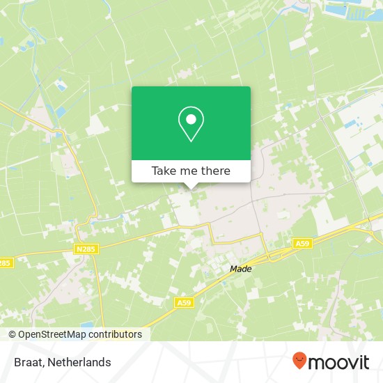 Braat, Kerkdijk 1A map