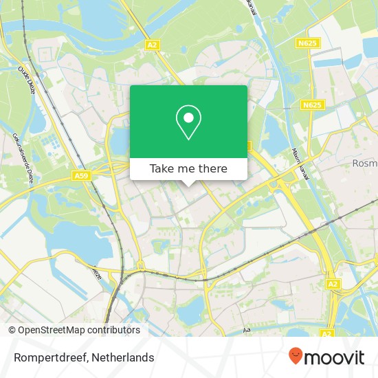 Rompertdreef, 5233 AL 's-Hertogenbosch map