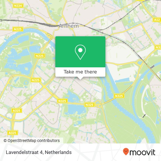 Lavendelstraat 4, 6833 EZ Arnhem Karte