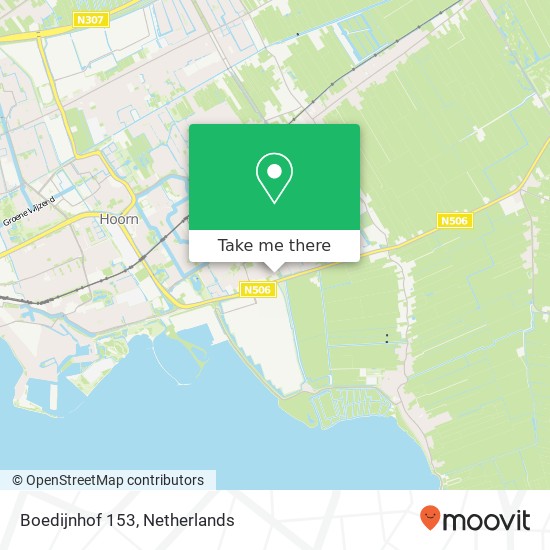 Boedijnhof 153, Boedijnhof 153, 1628 SH Hoorn, Nederland map