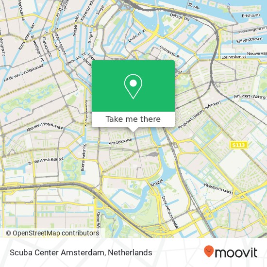 Scuba Center Amsterdam, Van Woustraat 220 map