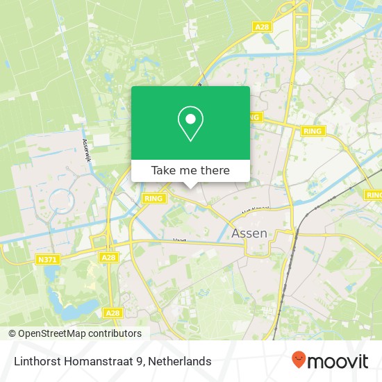 Linthorst Homanstraat 9, 9406 KL Assen map