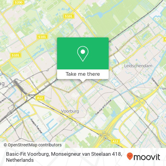 Basic-Fit Voorburg, Monseigneur van Steelaan 418 map