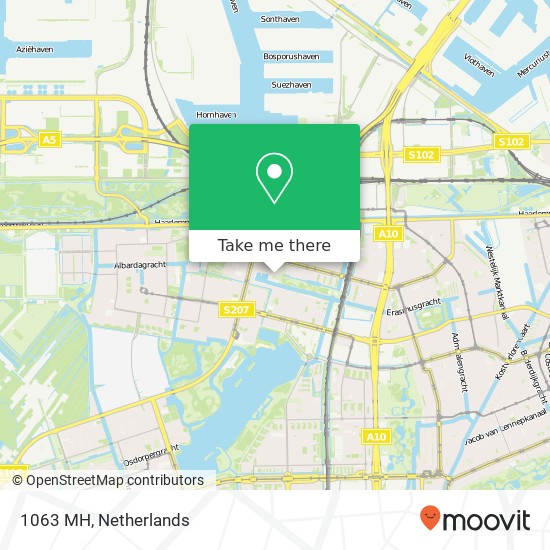 1063 MH, 1063 MH Amsterdam, Nederland Karte