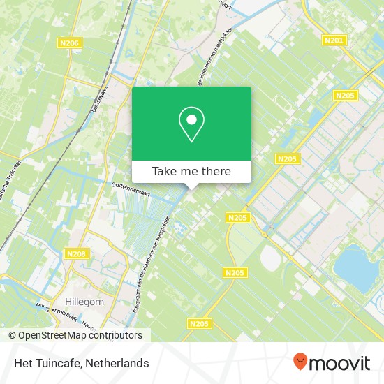 Het Tuincafe, Hillegommerdijk 554 map