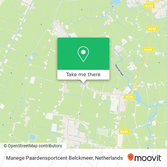 Manege Paardensportcent Belckmeer, Stroet 64 map