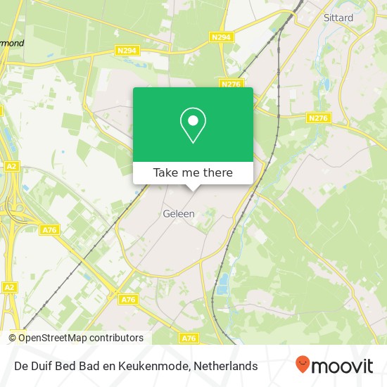 De Duif Bed Bad en Keukenmode, Rijksweg Noord 2 map