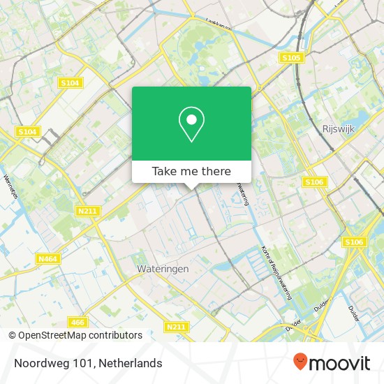 Noordweg 101, 2548 AB Den Haag Karte