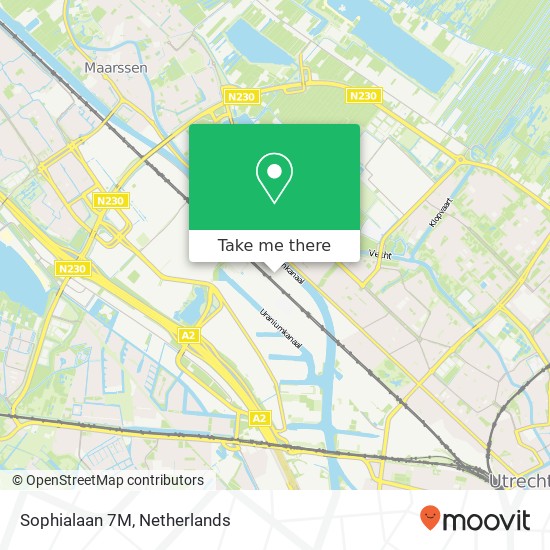 Sophialaan 7M, Sophialaan 7M, 3542 AR Utrecht, Nederland map