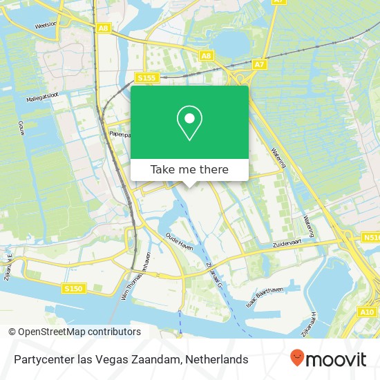 Partycenter las Vegas Zaandam, K. Kanstraat map