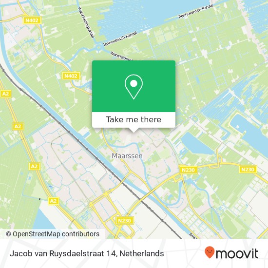 Jacob van Ruysdaelstraat 14, 3601 RA Maarssen Karte