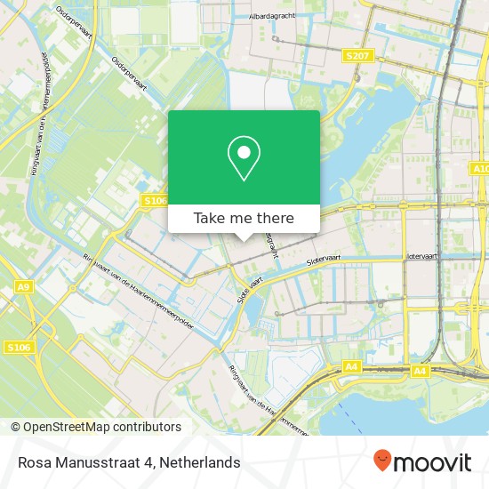Rosa Manusstraat 4, 1069 RD Amsterdam map