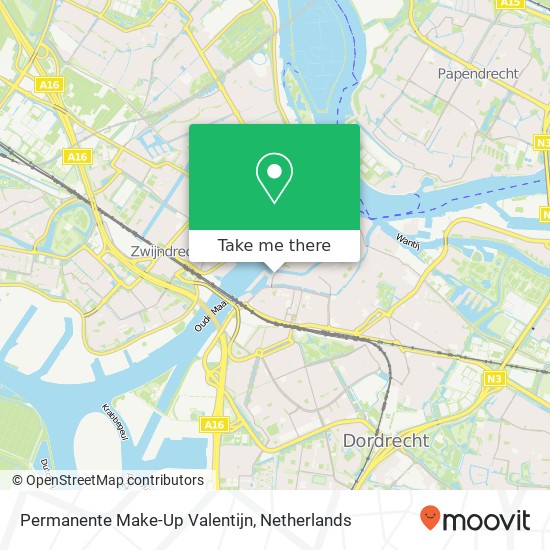 Permanente Make-Up Valentijn, Prinsenstraat 10A map