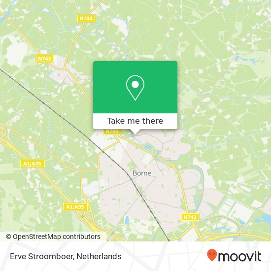 Erve Stroomboer, 7623 CX Borne Karte