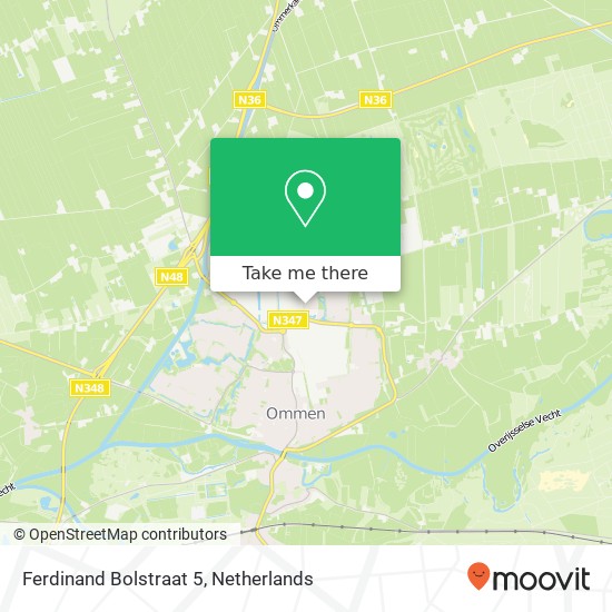 Ferdinand Bolstraat 5, 7731 MB Ommen map