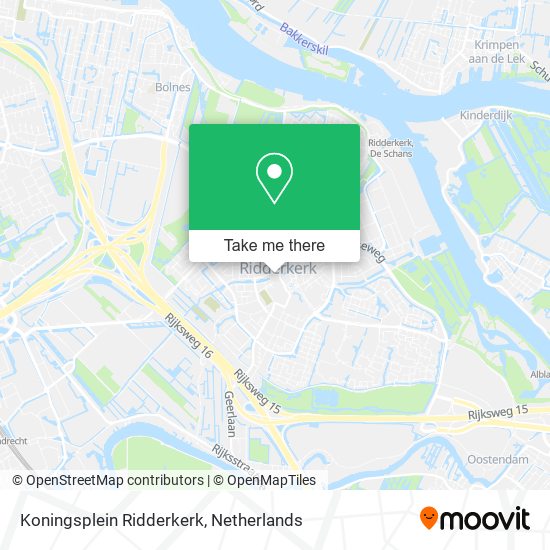 Koningsplein Ridderkerk map