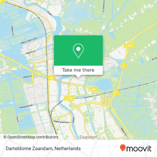 Darteldome Zaandam map