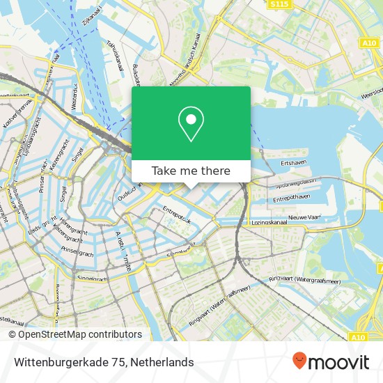 Wittenburgerkade 75, 1018 LK Amsterdam Karte