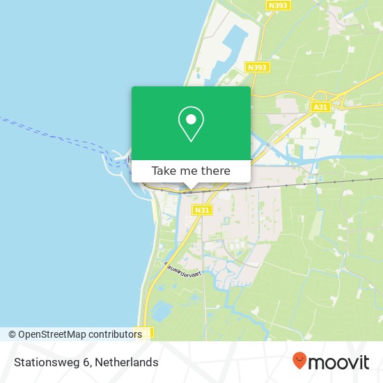 Stationsweg 6, Stationsweg 6, 8861 GA Harlingen, Nederland Karte