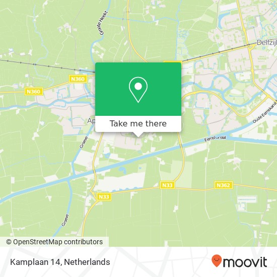 Kamplaan 14, 9902 PP Appingedam map